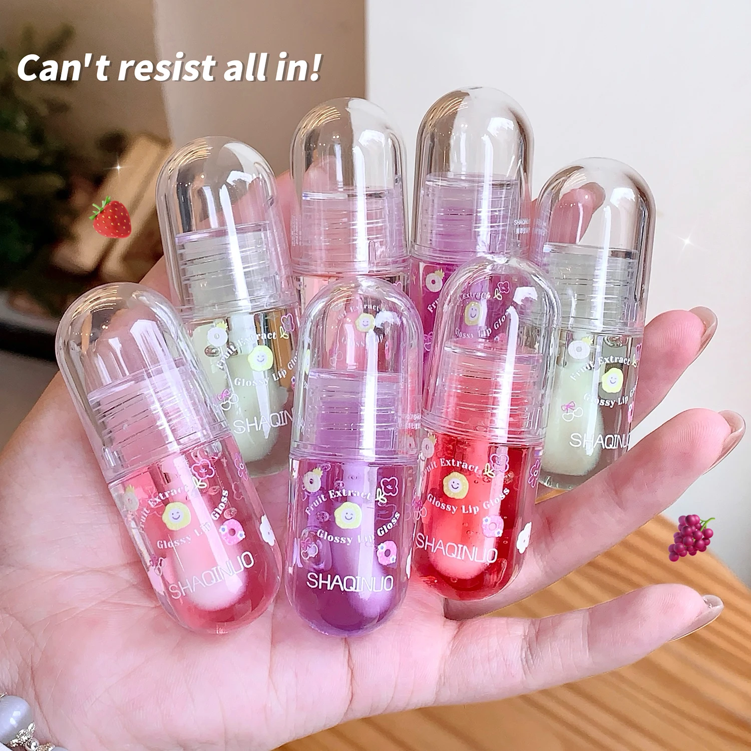 SHAQINUO Hydrating Lip Care Oil & Fruit-Flavored Lip Balm & Gloss for Moisturizing Lips - Nourishing Lip Treatment For Soft, Smo 4