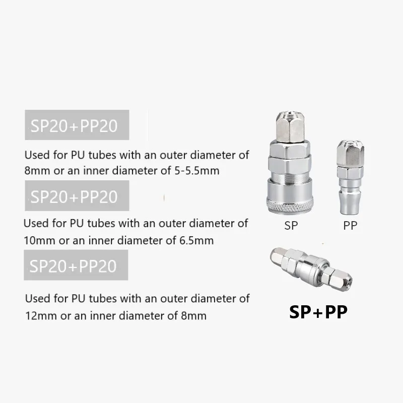 Compressor de ar encaixe pneumático tipo C mangueira, conector rápido, acoplador de alta pressão, tomada, PP, SP, SF, PH, SH, PM 20, 30, 40