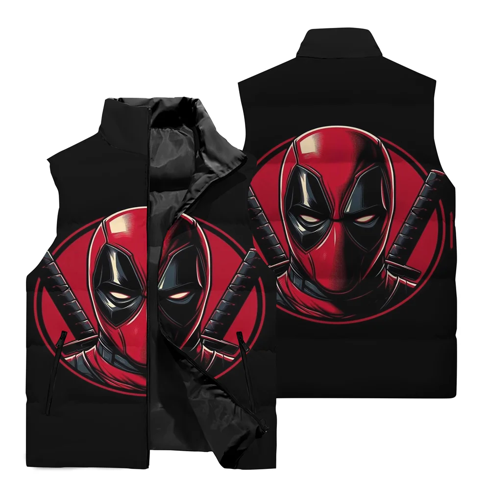 thumbnail image 1 of Chaqueta cortavientos con estampado 3D de superhéroe de Marvel Deadpool para hombre, chaqueta para correr y andar en bicicleta al aire libre, chaleco informal de moda para hombre, 1 of 5