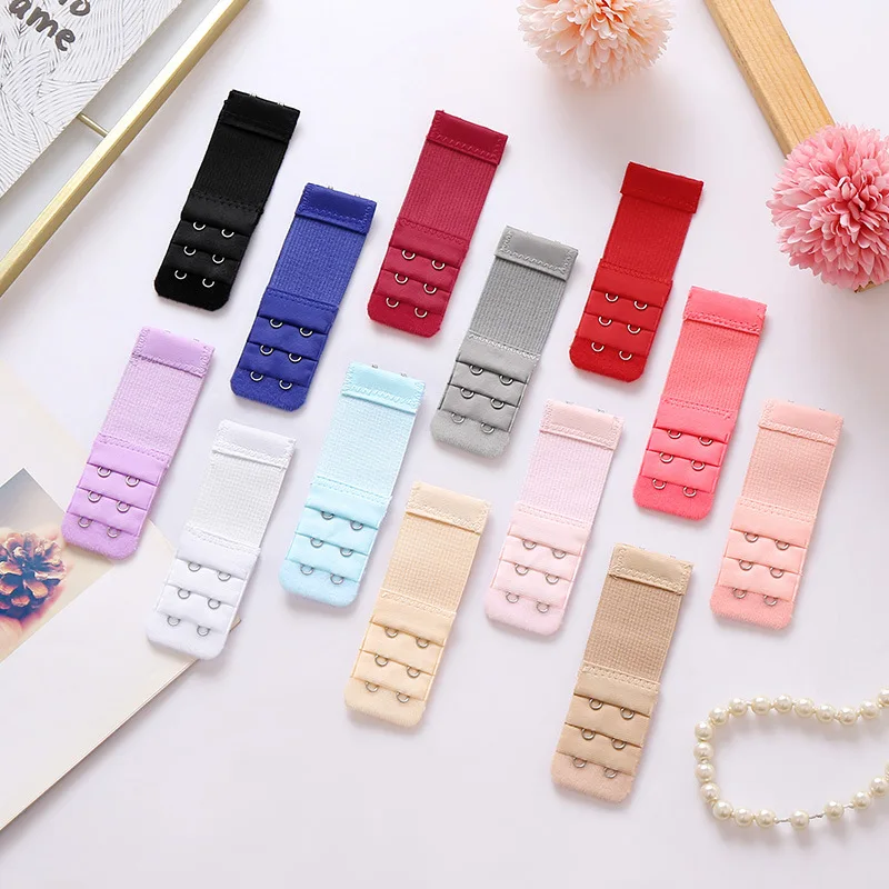 Bra Extender 1pc/5pcs Women 3 Row 2 Hooks Elastic Strap Underwear Bra Extension Adjustable