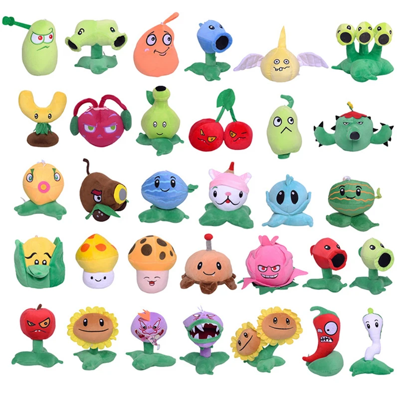 15-20Cm Nuove Piante Vs Zombies Peluche Ripiene Peashooter Cherry Bomb Wall-Nut Cartoon Anime Dolls Kids Kawaii Regali Di Compleanno