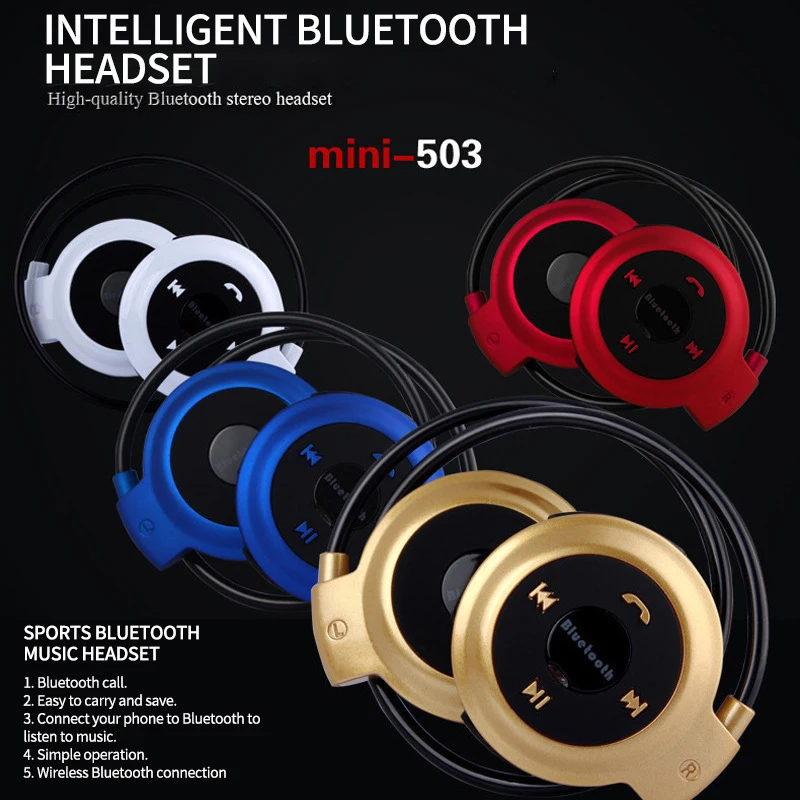 Fone de Ouvido Bluetooth sem Fio Dobrável Fone de Ouvido Esportivo hi fi Stereo Música Gaming Neckband Suporte Mic fm Modo tf Mini 503 - Image 6