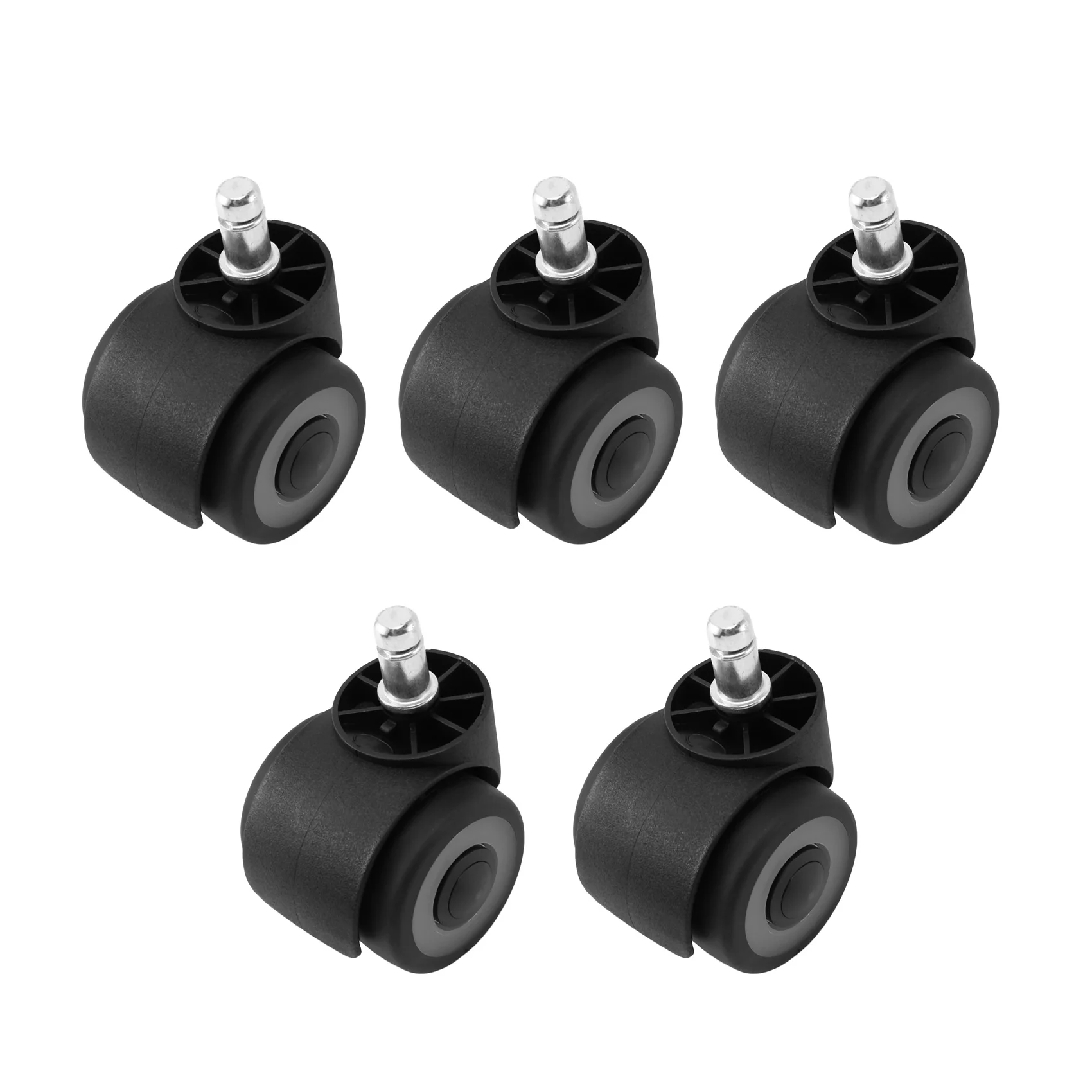 

5PCS Universal Mute Chair Wheel 2inch Office Chair Caster Replacement Casters Rubber Soft Safe Roller Furniture Wheels A