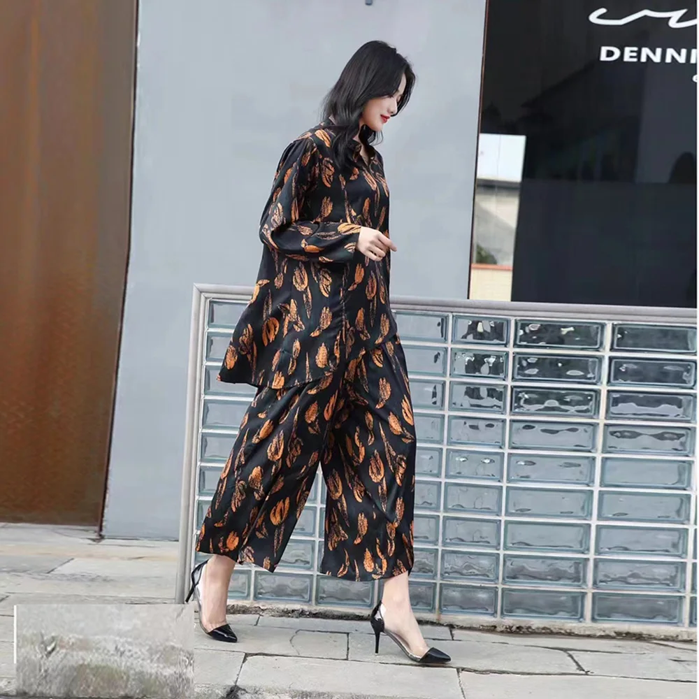 Roken Evan 2022 Women Retro Blouse Wide Pants Dubai Fashion One Size Elegant Loose Lady Clothing 100Kgs Muslim Wear Edi Ramadam 2023 autumn new fashion retro big floral viscose scarf lady print voile shawls and wraps pashmina foulards muslim hijab 180 80cm