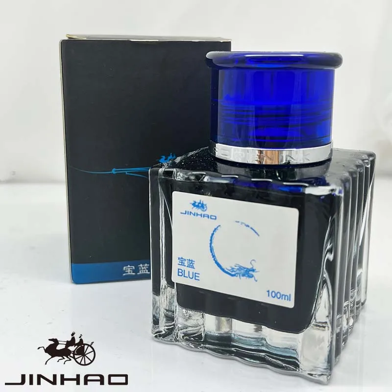 JINHAO 100ml Fountain Pen Ink Non-carbon Cartridge Refill Glass Bottled Fountain Pen Ink Stationery Office School Supplies - 2