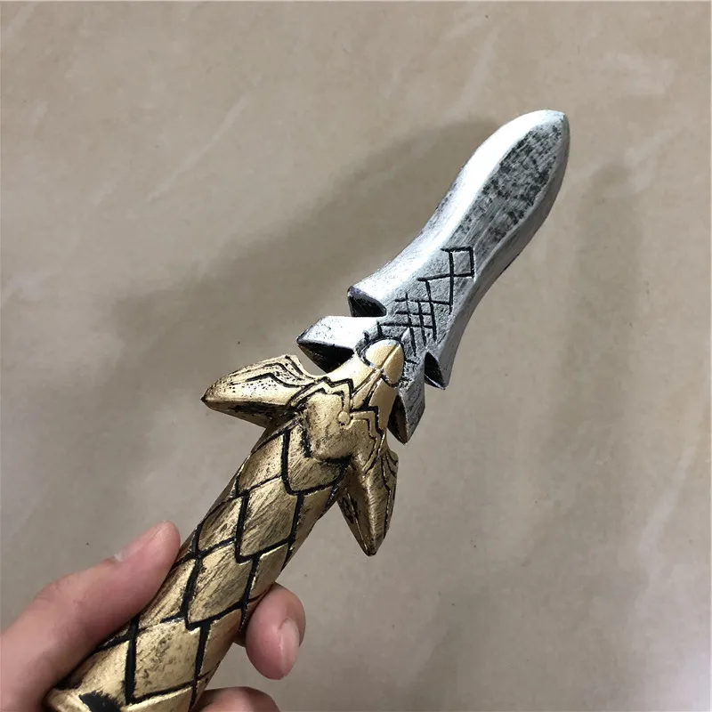 Dagger Leaves Rune Sword Prop - Cosplay Weapon for Kids Safe PU Halloween Role Play