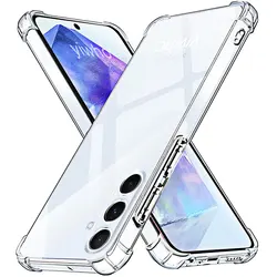 Shockproof Clear Silicone Soft Back Phone Case Cover (For Galaxy A55 5G)