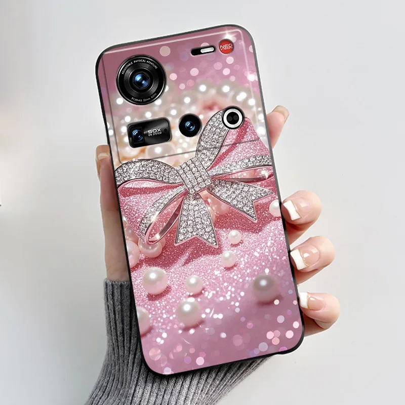 Aesthetic Fashion Cute Cat Black Matte Soft TPU Phone Case Cover