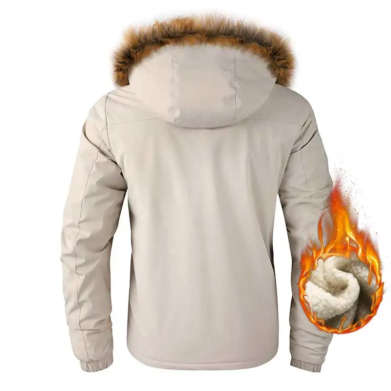 Winter Fleece Warm Thick Parkas Men Fashion Hooded Fur Collar Windproof Parka Jacket Coat Men Classic Casual Jacket parka coat,parkas coat
