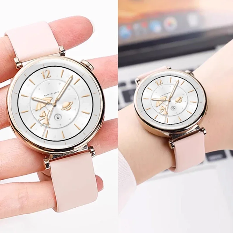 Women's Silicone Bracelet, Adjustable 18mm, 20mm, 22mm Strap - Elegant and Versatile Design