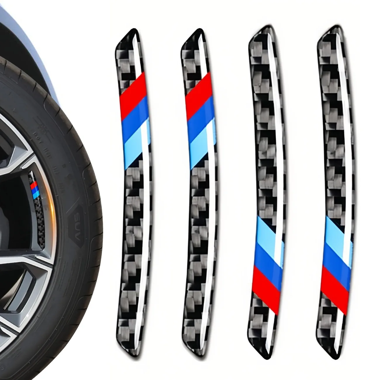 휠 스티커 범용 BMW E46 E90 F30 F10 X5 X3 시리즈 1 시리즈 3 휠 충돌 방지 스크래치 방지 스트립 외부 림