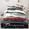 Retro Dodge SRT Hellcat Racing comforter bedding sets queen bedding set duvet cover Children's room bed pillowcase quilt cover 2
