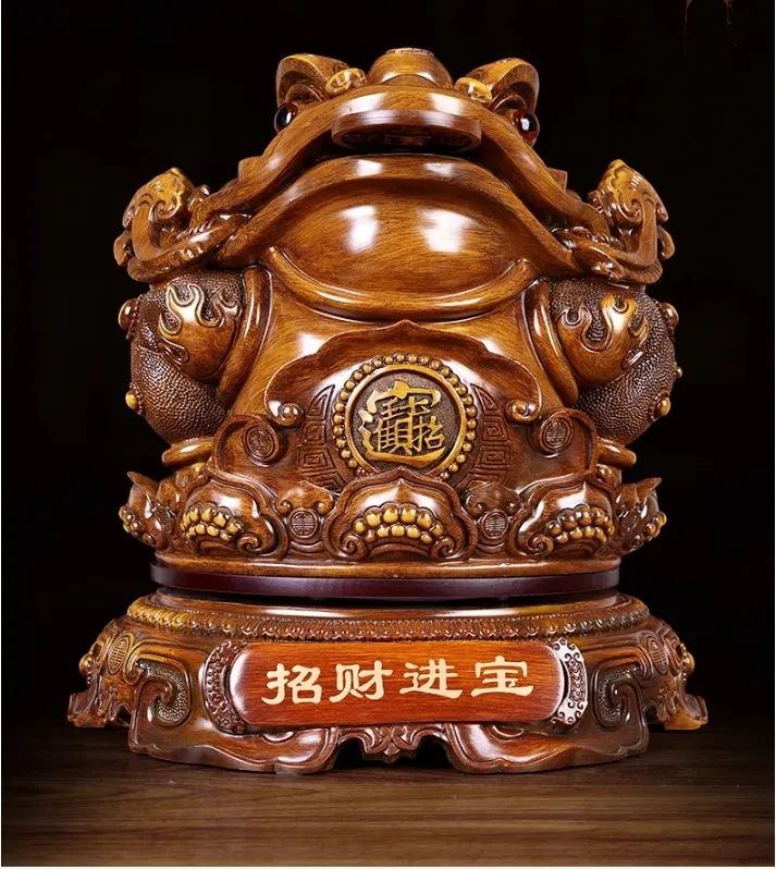 

Chinese Style Lucky Toad Money Plate Statue Resin Home Study Office Decoration Crafts Christmas Present Housewarming Gifts