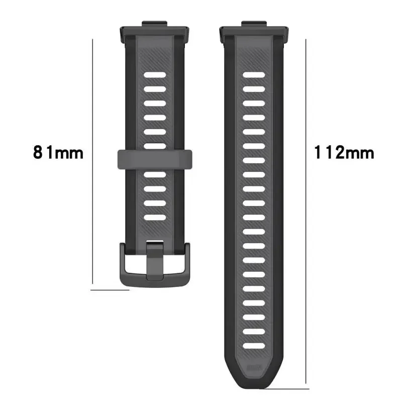Two-Tone Silicone Sports Strap - Comfortable Wristband for Smartwatches