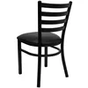 Series Ladder Back Metal Dining Chair for Restaurants, 5