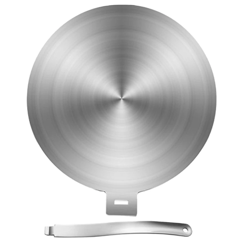 Stainless Steel Induction Cooker Converter Disk Heat Diffuser Plate Adapter Detachable Handle Thermal Conductor