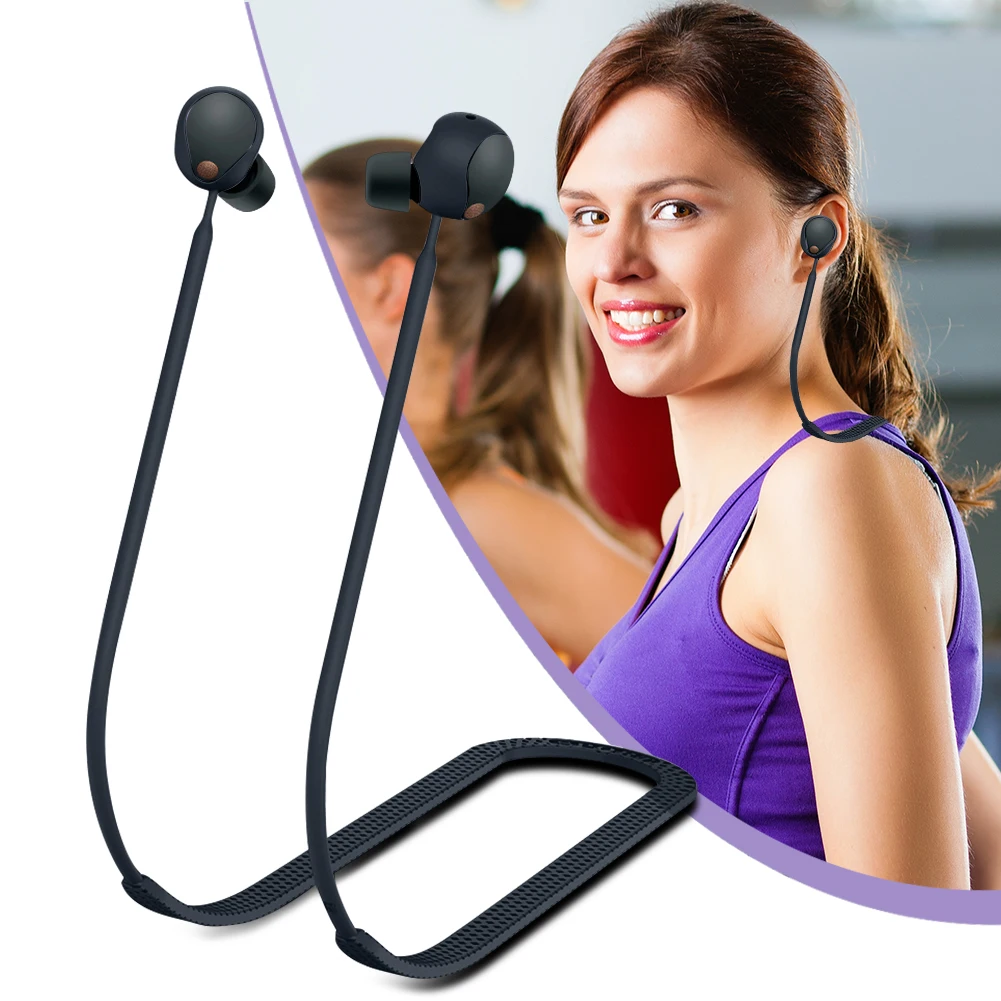F24 Anti-Lost Earbuds Strap For Sony WF-1000XM5 BT Headphone Holder Non-Slip Soft Silicone Lanyard Anti-Fall Sports Neck Rope