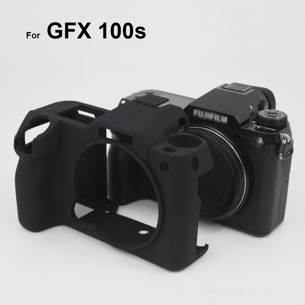 Per Fuji Fujifilm Gfx 100S Fullbody Custodia Protettiva In Gomma Siliconica Morbida Ultraleggera Custodia Nera/Arancione/Blu
