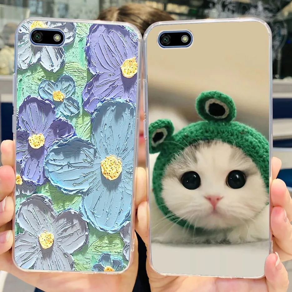 Luxury Painted Clear Silicone Soft Phone Case - Decorative Back Cover