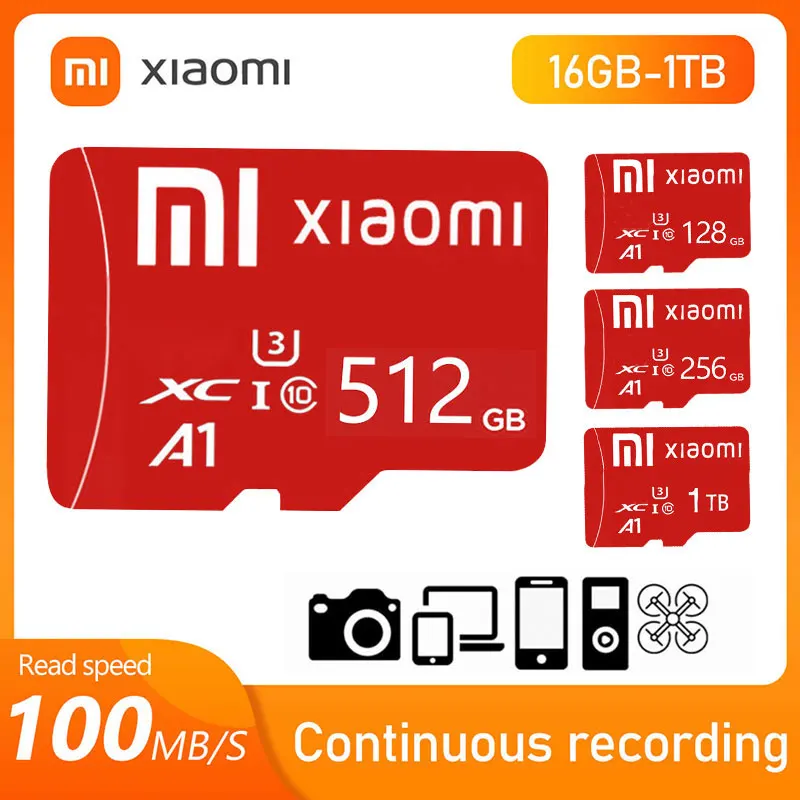 xiaomi Class 10 2TB Micro TF SD Card 1TB 512GB 256GB SD/TF Flash Memory Card 128GB 64GB Cartao