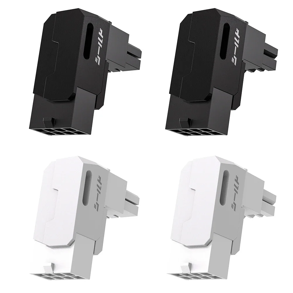 8-Pin PCIe GPU Power Adapter 90-Degree Angled Connector Power Interfaces Steering Head for Desktop PC Graphics Card