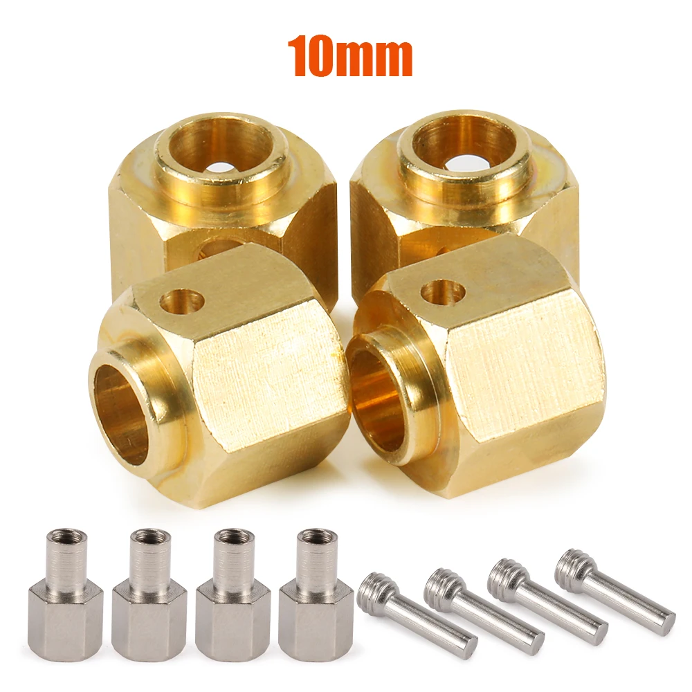Shaluoman 황동 카운터 웨이트 확장 커넥터 6mm-12mm 1/10 RC 크롤러 자동차 용 육각 어댑터 확대 Axial SCX10 TRX4