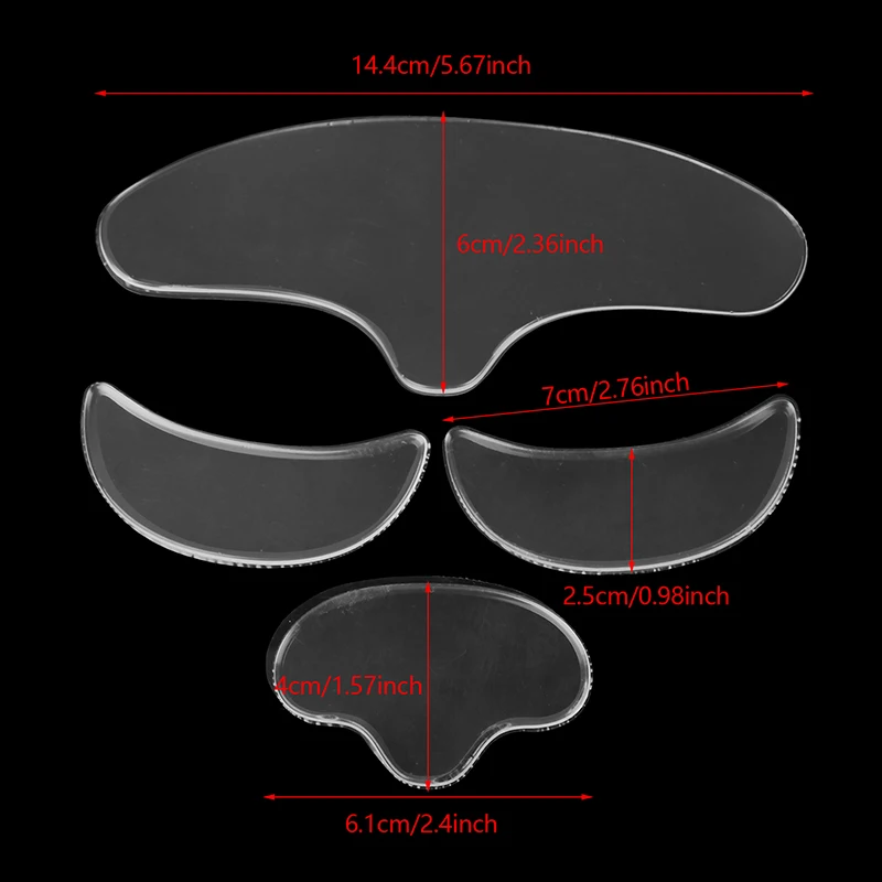 4 Stück Silikon pads Anti-Falten-Alterung wieder verwendbare Silikon-Augen maske Wange Stirn Anti-Gesichts falten Aufkleber Haut lifting Pflege