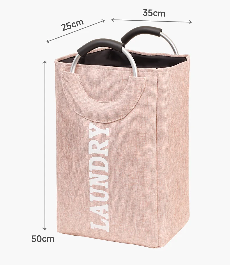 1Pc Large Folding Storage Basket EVA Storage Fabric Wardrobe Office Bedroom Closet Toys Laundry Basket With Handle 5