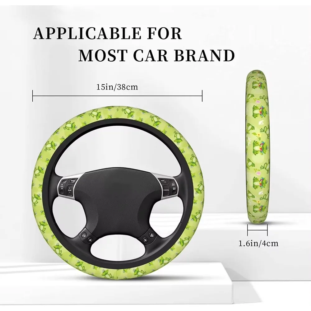 Leopard Print Car Accessories Cow Print Steering Wheel Cover Universal 14 5 15 Inch | Seychelles Leopard Car Accessories