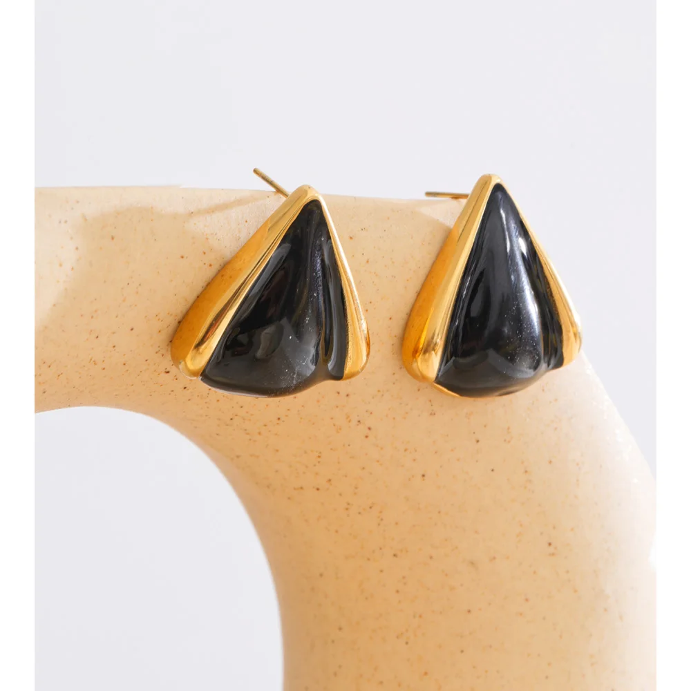 Yhpup Triangle Stud Earrings