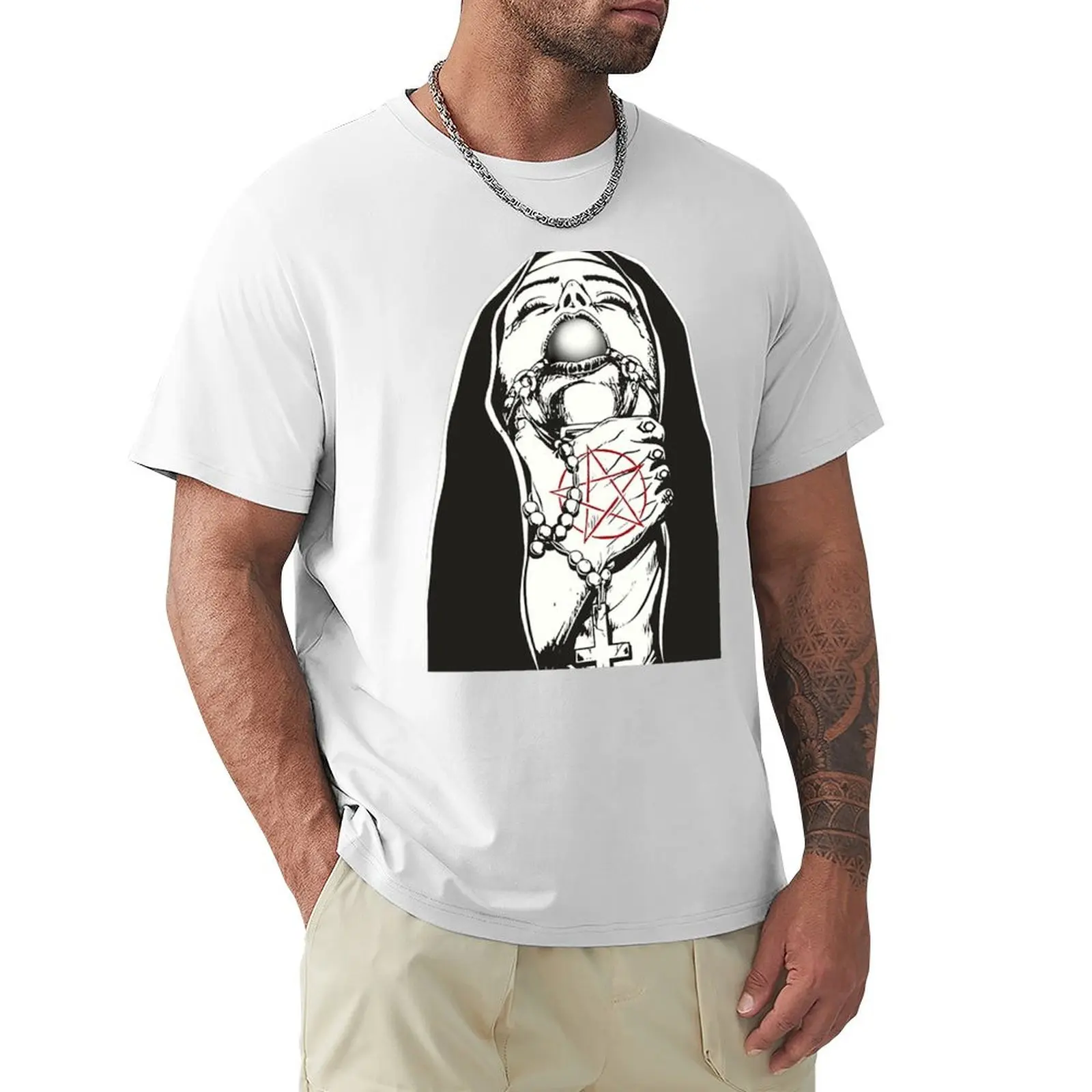 

The bad Nun Satan T-shirt quick-drying sublime men clothes