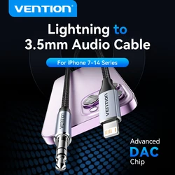 Vention Premium Lightning to 3.5mm Audio Adapter Cable - 1m