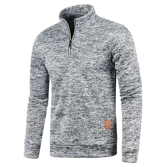 Men Sweatshirts Spring Thicker Pullover Half Zipper Pullover for Male Hoody Outdoor Sweatshir Autumn Solid Color Turtleneck Swea 3