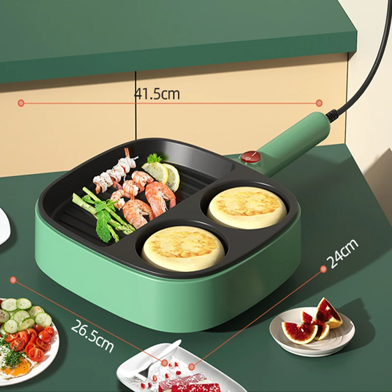 Multifunctional Egg Burger Machine Plug-In Special Flat-Bottomed Breakfast Pancake Pan Household Non-Stick Pancake Egg Artifact