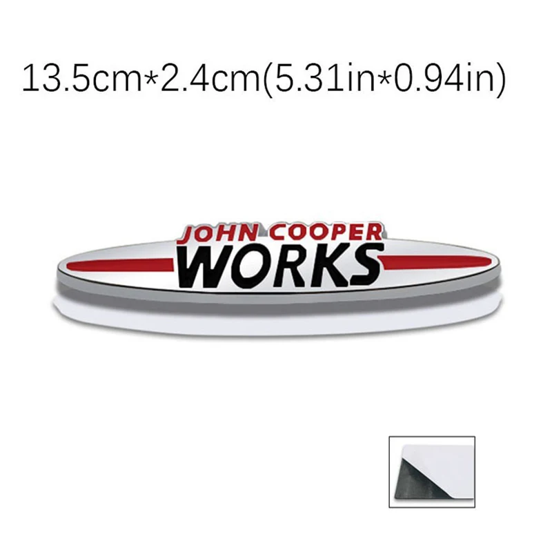 3d Metal Logo John Cooper Works Embelm Car Grill Badge Trunk Sticker For Mini R60 F56 R56 F54 F57 R70 JCW F60 F55 Accessories