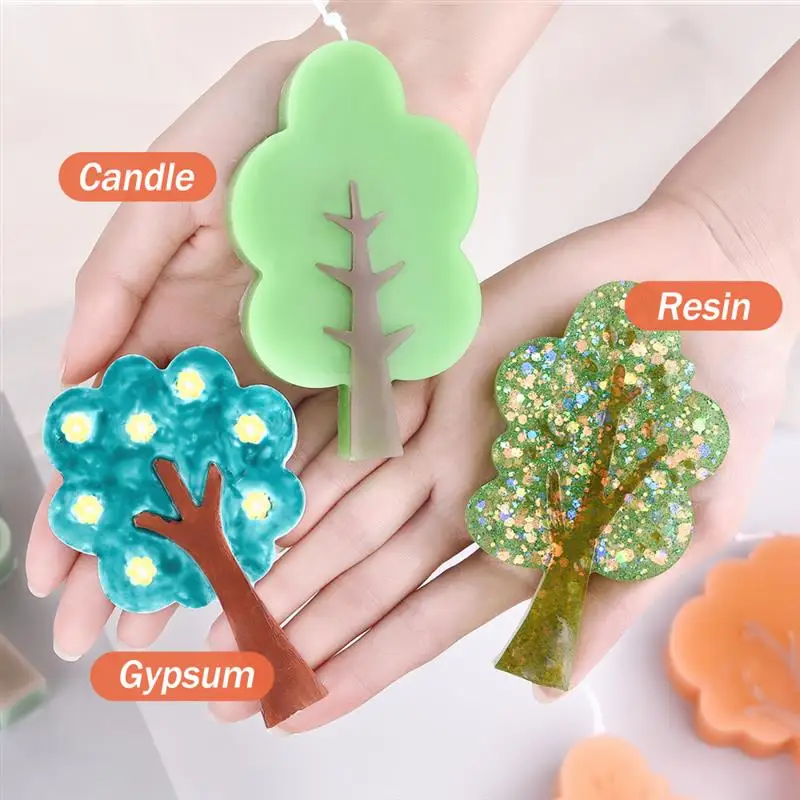 Christmas Muti-Styles Tree Silicone Mold DIY Epoxy Resin Gypsum Aromatherapy Soap Candle Making Handmade Crafts 3D Home Decor