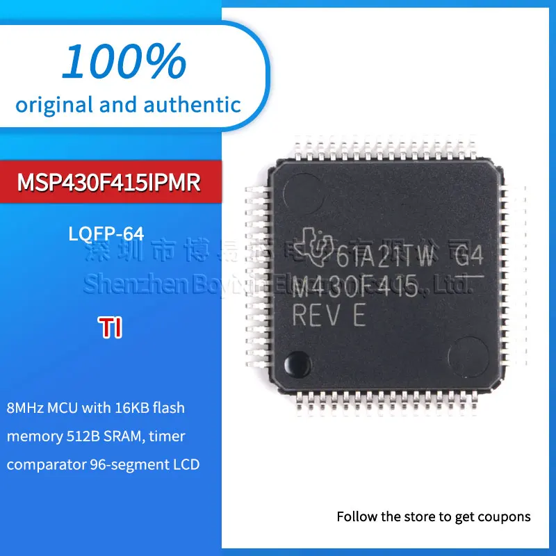 

Original authentic MSP430F415IPMR M430F415 16-bit microcontroller MCU IC chip package LQFP-64