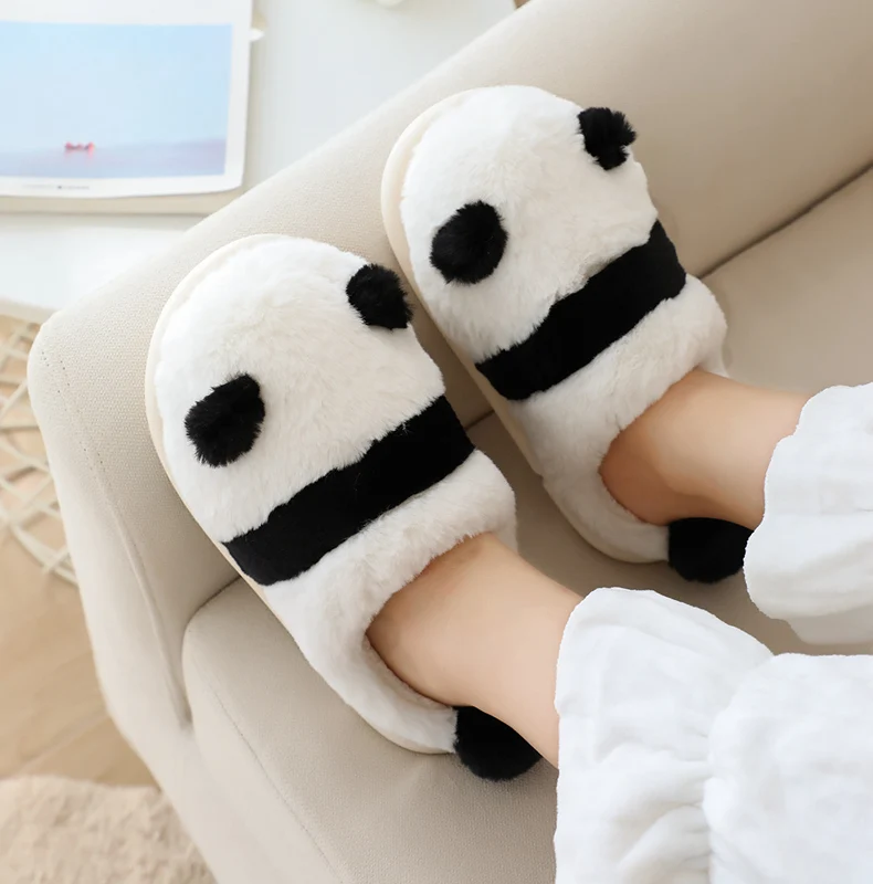 SHIEKH Plush-02 Panda Fuzzy Slippers PLUSH-02-SH-PANDA - Shiekh