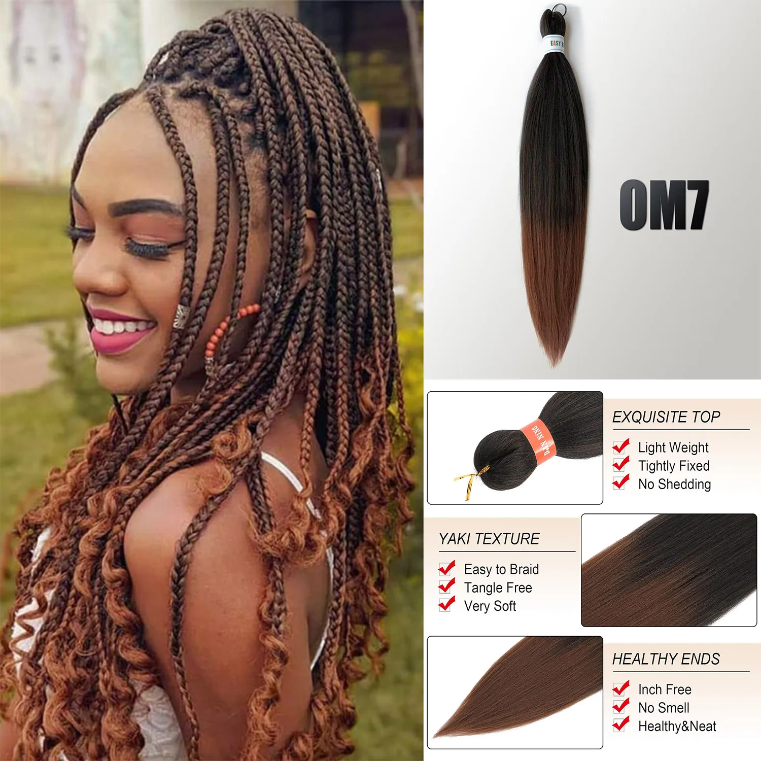 

26 inch long Jumbo Braids Yaki Straight Easy Braid Hair Synthetic DIY Ombre Braiding Hair Extensions For Black Woman