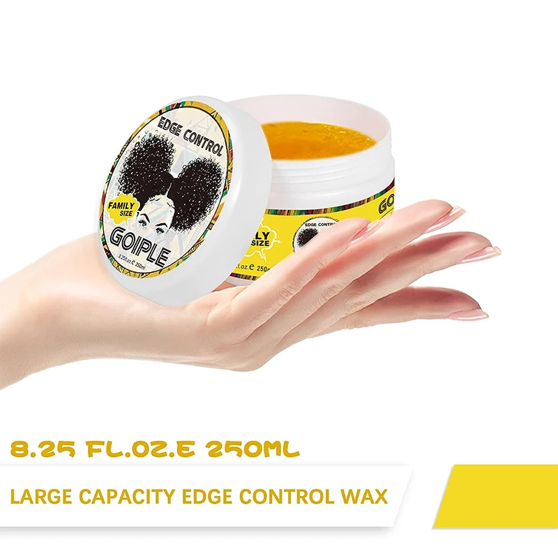 GOIPLE 8.25oz Edge Control Gel for Lace Wig Styling Wax Product 24 Hour Strong Hold Down Slick Baby Hair Black Finshing Cream 4