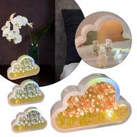 Clouds Tulip Lamps LED Night Light Mirror Table Lamps DIY Bedroom Ornaments Decoration Mirror Table Lights 1