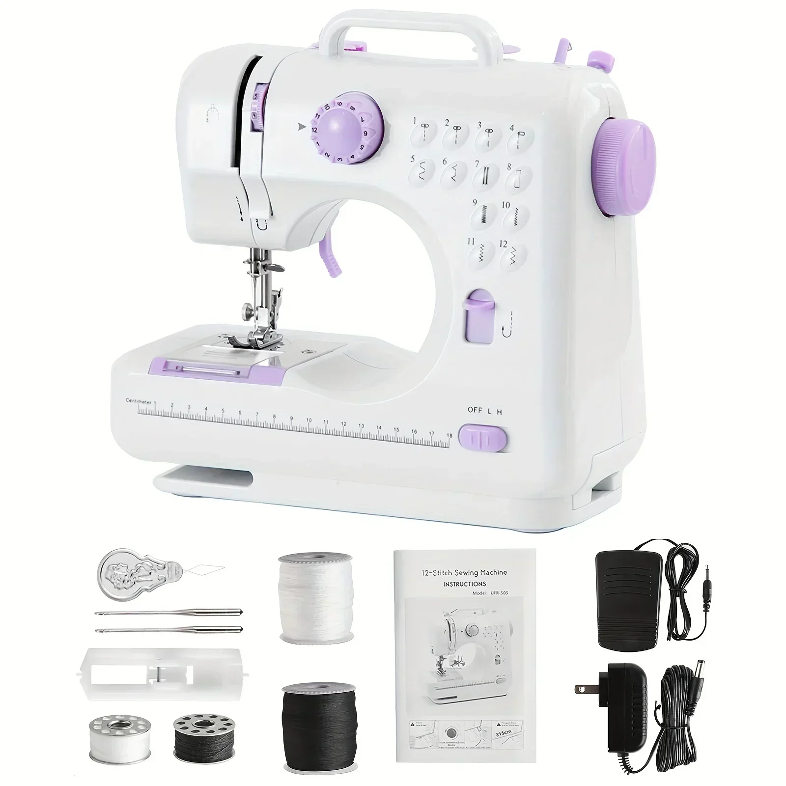 2025 New8- Electric Sewing Machine Pro With 12 Stitches Patterns,  Multifunctional Home Sewing Machine Parents sewing 6