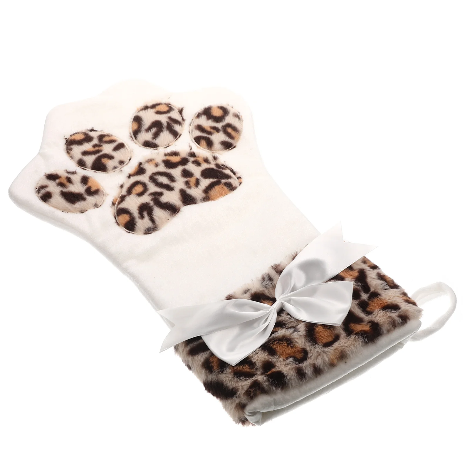 

Christmas Decorative Sock Christmas Sock Gift Bag Pink Lovely Cat Claw Stocking Bag Random Style 53X30X1cm