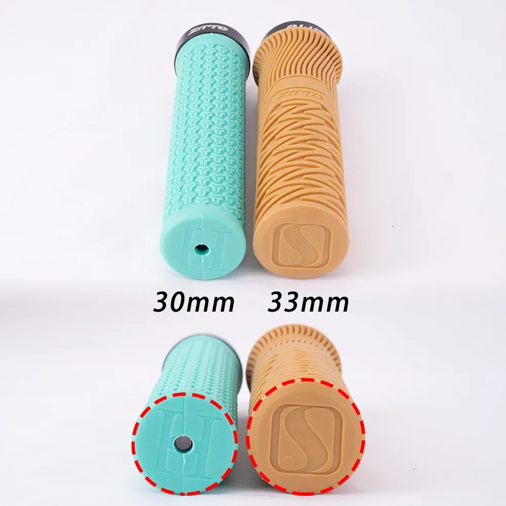 Bicycle Handlebar Grips ZTTO MTB 33mm Outer Diameter Lock-on Anti-Slip Shock-Proof Bolder Rubber Mountain Bike Parts