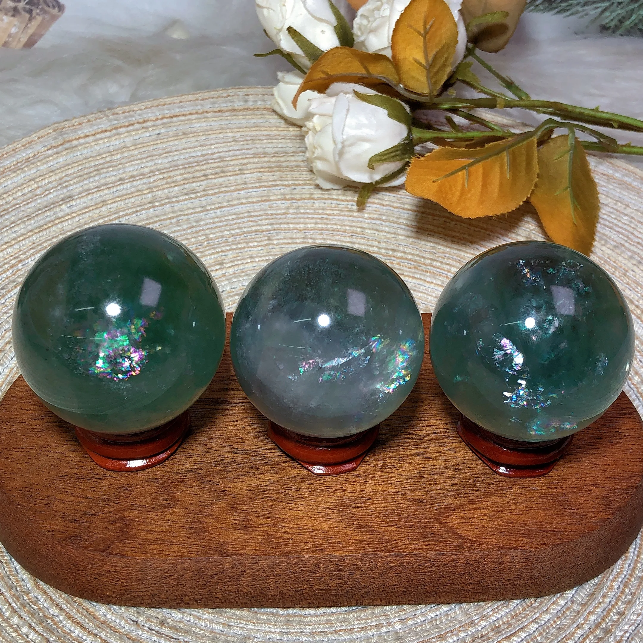 Natural Crystal Blue Fluorite Sphere Energy Reiki Ornament Ore Polished Healing High Quality Home Decoration Room Decor Mineral 6