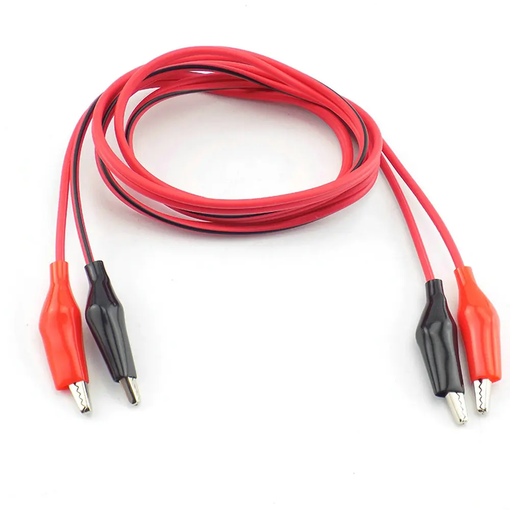 Alligator Clip to AV Banana Plug Test Cable Lead Connector Dual Tester Probe Crocodile Clip for Multimeter Measure Tool 1M