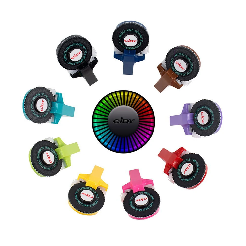 CIDY C101 3D 엠보싱 라벨 메이커 DIY 수동 타자기 Cidy C-101 Dymo 3D 테이프 용 2 롤 9mm 라벨이있는 자체 접착 프린터