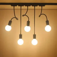 E27 Track Spotlight Modern and Simple Personality Restaurant Clothing Shop Ceiling Light Second Line Slide Light 360 ° 1