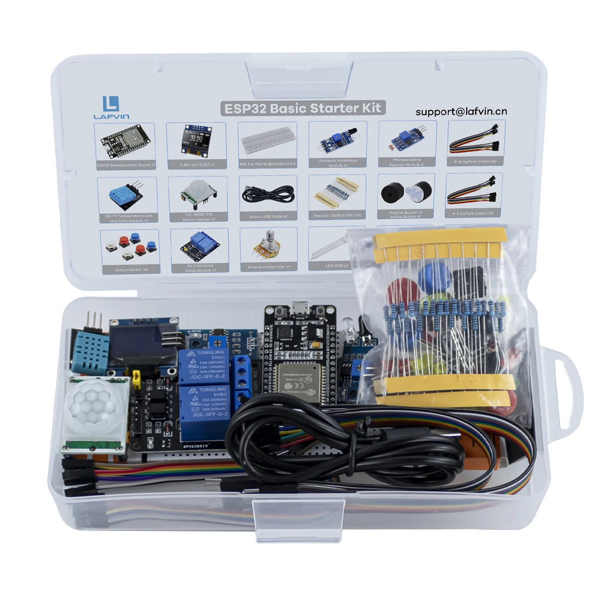 LAFVIN Basic Starter Kit for ESP32 ESP-32S WIFI I OT Development Board ...