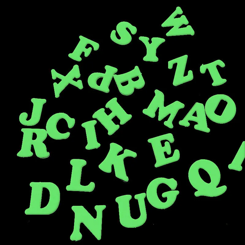 Luminous Wall Sticker Alphabet and Figure Elements Room Decoration Fluorescent Sticker